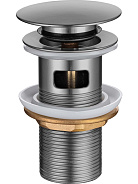 AQ6001BGM сливной набор для раковины Push-open с переливом, оружейная сталь