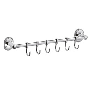 Планка с крючками для полотенец D-Lin D288700-6, хром