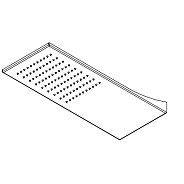 Верхний душ Ritmonio 200х500, черная нержавеющая сталь (75A048IBX)
