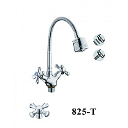 Смеситель для кухни с гибким изливом D-Lin D153825-T, хром