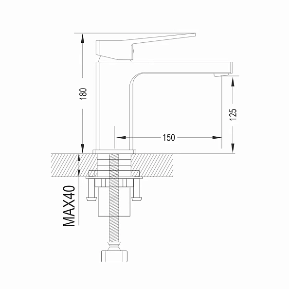 Смеситель для раковины Shevanik S6901C, белый