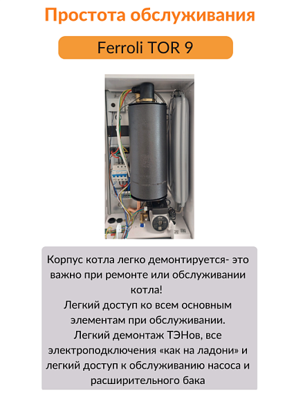 Котел электрический настенный Ferroli TOR 15