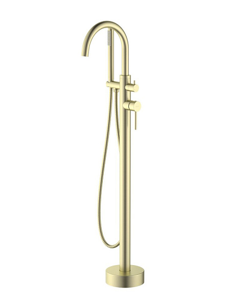 AQ1345BG ЕВРОПА смеситель для ванны напольный, шлиф. золото