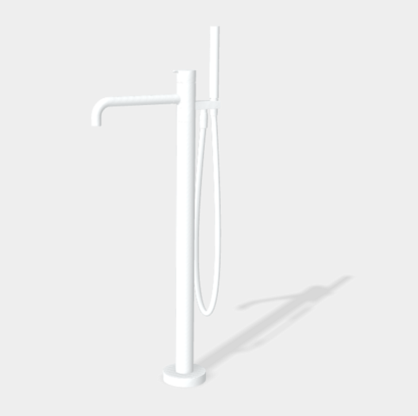 Смеситель для ванны и душа Fima Carlo Frattini Snap, белый матовый (F3114/6NBS)