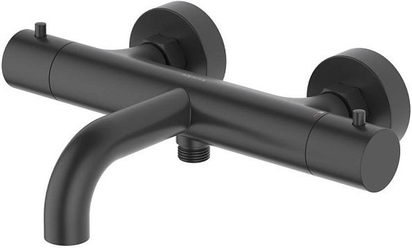 Термостатический смеситель для ванны AQUATEK ЕВРОПА, матовый черный AQ1343MB