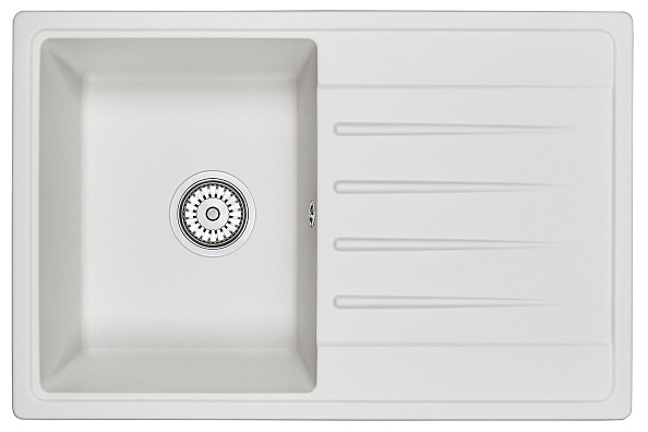 Кухонная мойка GRANULA Standart (7602, БЕЛЫЙ)