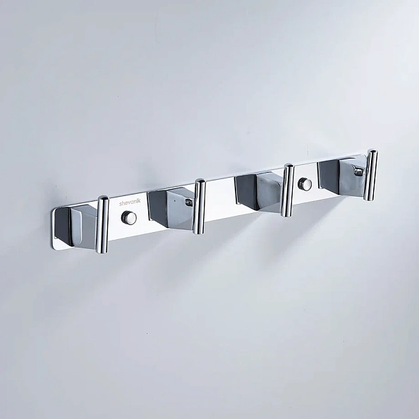 Планка с 4 крючками  Shevanik SG5741, хром