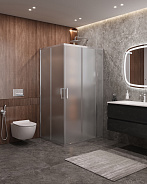 Душевой уголок Cezares Molveno 130x100x195 мм, прямоугольный, хром (MOLVENO-AH-21-100+30-P-Cr)