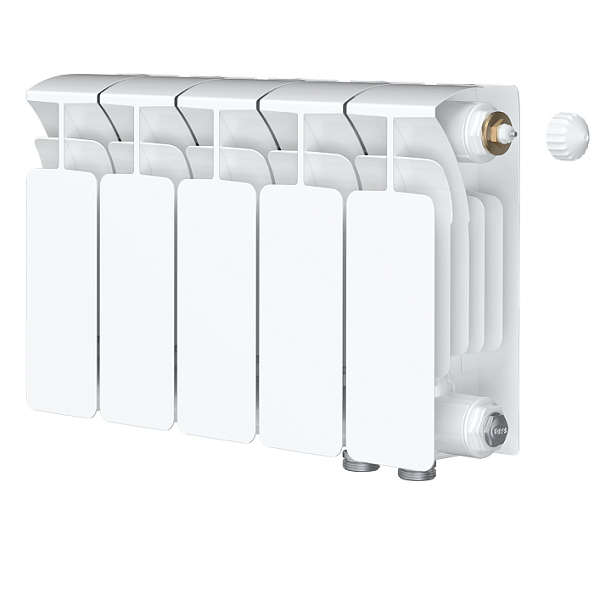 Биметаллический радиатор Rifar Base Ventil 200, 5 секций, с нижним правым подключением