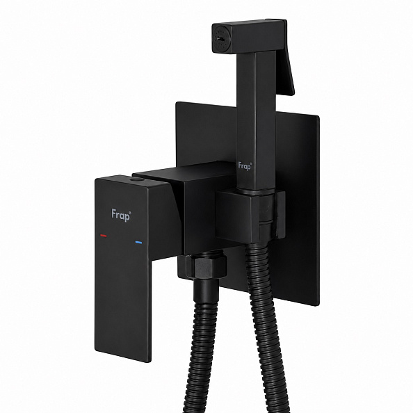 Гигиенический душ со смесителем FRAP F72802-6, черный