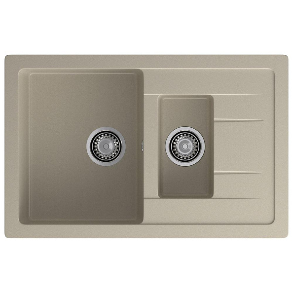 Кухонная мойка GranFest QUADRO 775KL, топаз