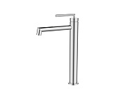 Смеситель для накладной раковины BelBagno Acqua, хром (ACQUA-LMC-CRM)