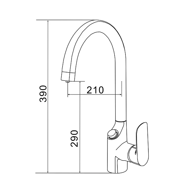 Смеситель для кухни с подключением фильтра Shevanik S368, хром