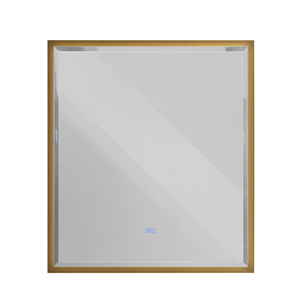 Зеркало с контурной подсветкой Cezares Interni 1000x900, Брашированное золото (CZR-SPC-INT-1000-900-LED-TCH-WARM-BORO)