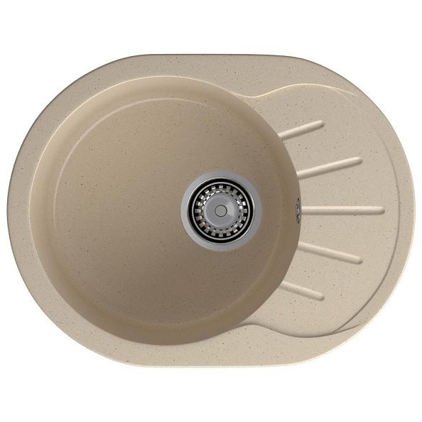 Кухонная мойка GranFest RONDO 580L, кашемир