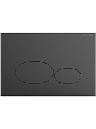 KDI-0000075(GLC-1) Панель смыва Оружейная сталь матовая (клавиши овальные)