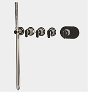 Смеситель для душа Fima Carlo Frattini Park Lane, на 3 потребителя, никель брашированный (F1368X3SN)