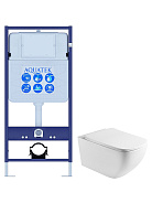 SET AQUATEK МЕДЕЯ T 2в1 (рама AQUATEK Standard INS-0000012(без клавиши и крепежа)+ унитаз AQ1537T-00 МЕДЕЯ Унитаз подвесной, с тонким сиденьем sc)