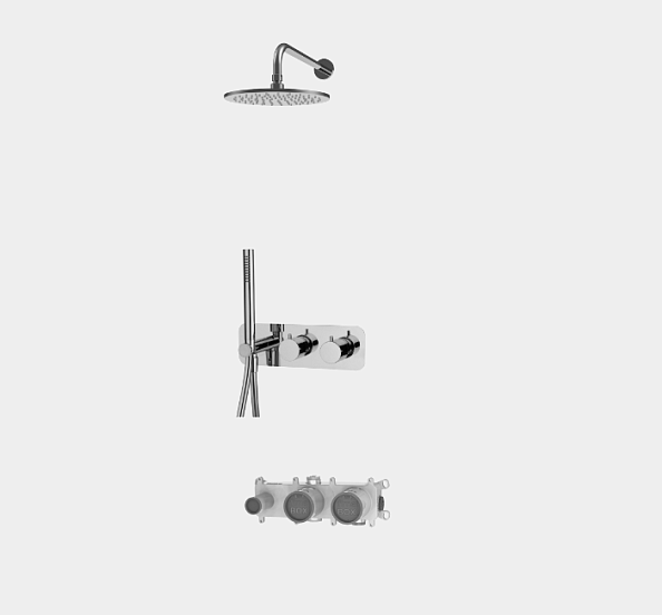 Душевой комплект Fima Carlo Frattini Shower systems, брашированное золото (F3149WX3R252OS)