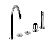 Смеситель для ванны и душа Fantini Venezia By Venini, хром (29 02 S765S)