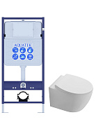 SET AQUATEK СИРИУС (рама AQUATEK Standard INS-0000012(без клавиши и крепежа) + унитаз AQ1582T-00 СИРИУС TORNADO с тонким сиденьем soft-close)