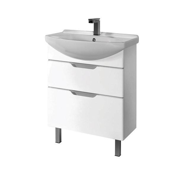 Тумба под раковину подвесная/напольная Dreja Laguna Plus 75 см, белый