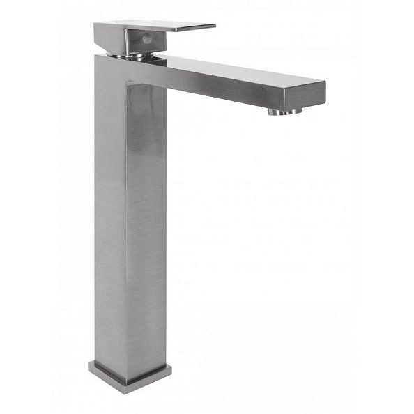 Смеситель для раковины высокий Hansberge H2070NK, никель