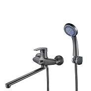 Смеситель для ванны Shevanik S5022T, оружейная сталь