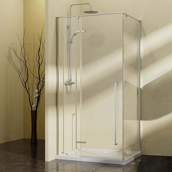 Душевой уголок Vincea Slim-N (VSR-5SN9010CL) 1000х900 мм, хром, стекло прозрачное