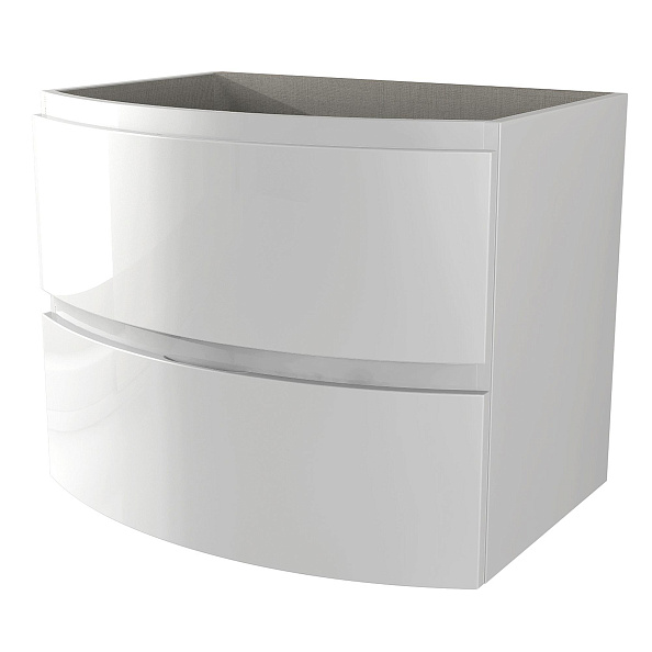 База под раковину с двумя выдвижными ящиками Cezares Vague 690х520х550, Bianco Lucido (44220)