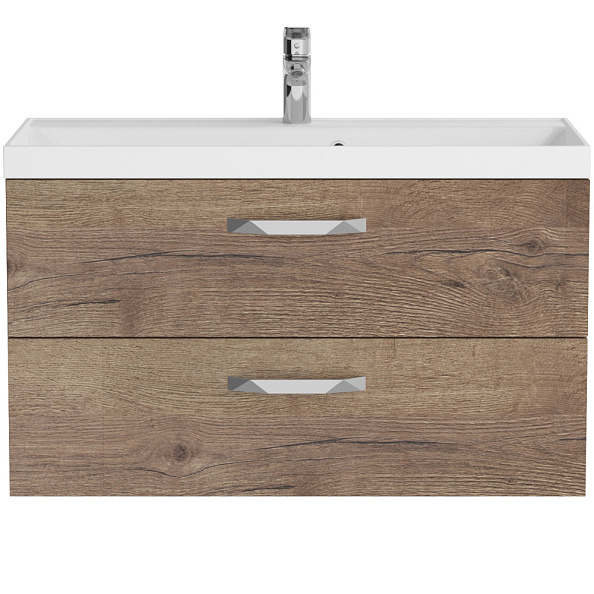 База под раковину подвесная BelBagno Aurora 896х500х445 мм, Rovere Tabacco (AURORA-900-2C-SO-RT)