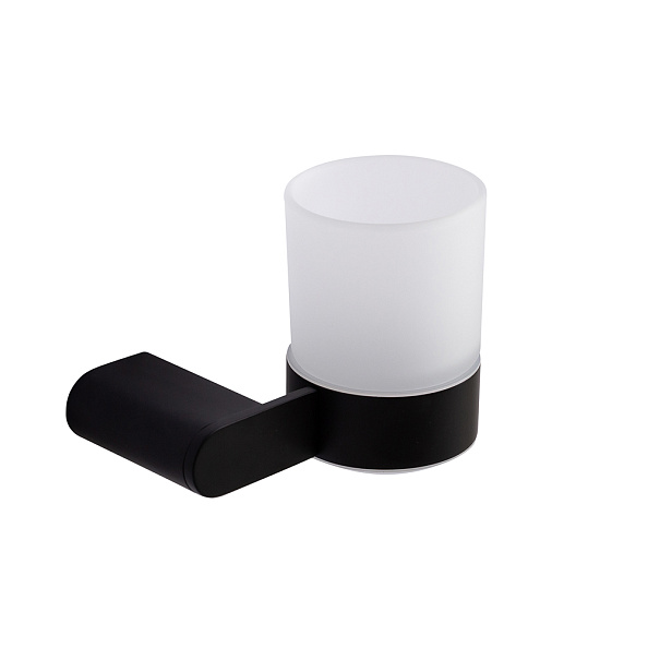 Стакан для зубных щёток подвесной Cezares Stylus, черный матовый (STYLUS-TUMS-NOP)