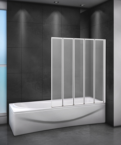 Шторка на ванну Cezares Relax 120x140 мм, прямоугольная, хром (RELAX-V-5-120/140-P-Bi-R)