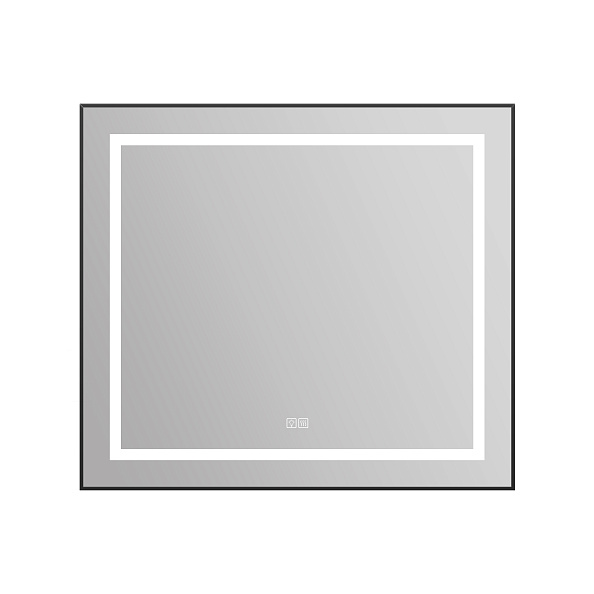 Зеркало в алюминиевой раме с светильником и подогревом BelBagno Kraft 885 х 32 х 785 (SPC-KRAFT-885-785-TCH-WARM-NERO)