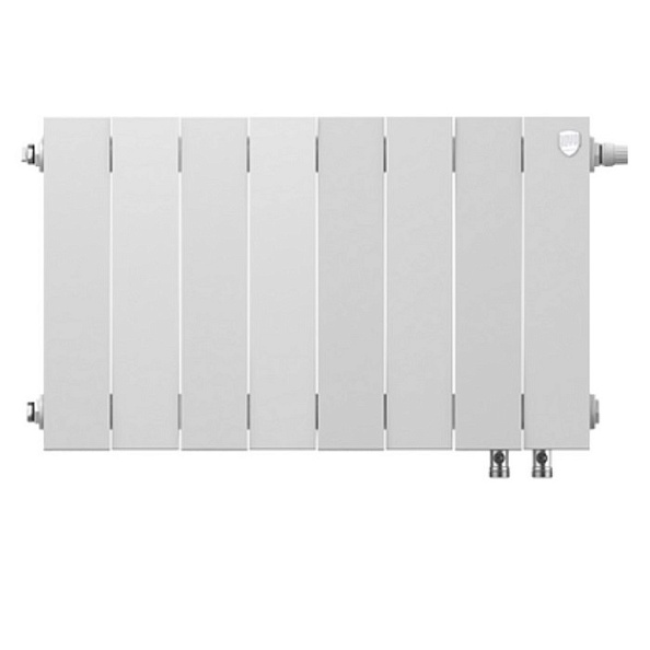 Биметаллический радиатор Royal Thermo PianoForte 300 Bianco Traffico VDR 8 секций с нижним подключением