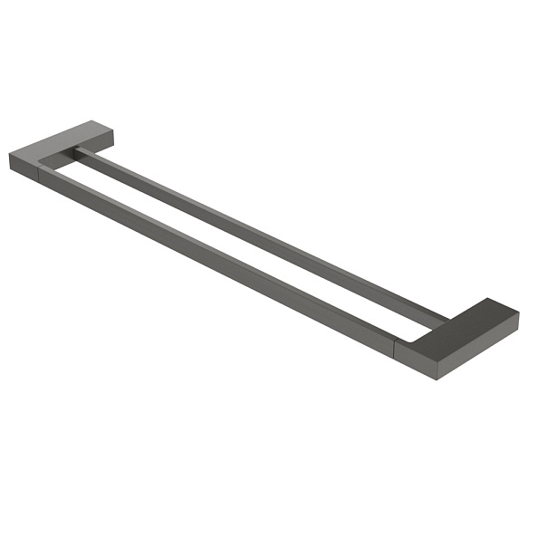 Полотенцедержатель двойной Cezares Slider, оружейная сталь (SLIDER-THD-60-GM)