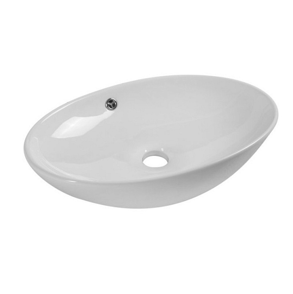 Раковина накладная керамическая BelBagno 630х410 овальная, белый глянцевый (BB1104)
