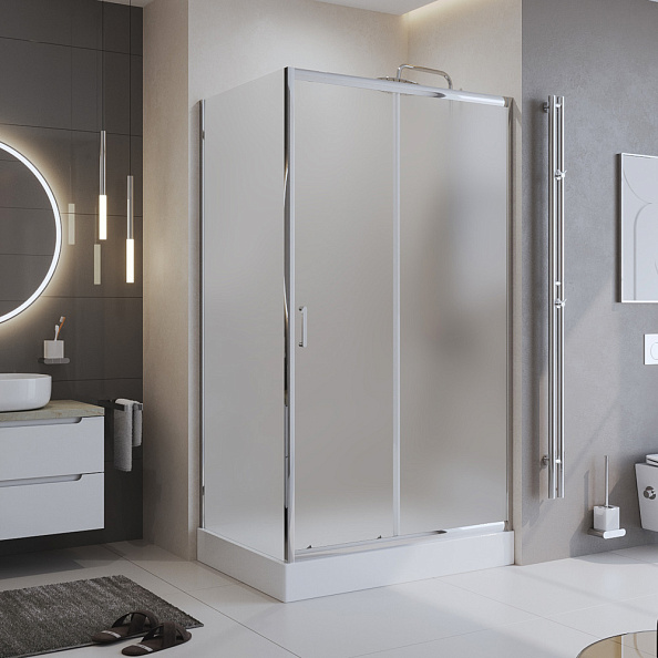 Душевой уголок BelBagno Uno 120x90x195 см, прямоугольный, хром (UNO-195-AH-1-120/90-P-Cr)