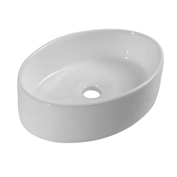 Раковина накладная керамическая BelBagno 500х365 овальная, белый глянцевый (BB1049)
