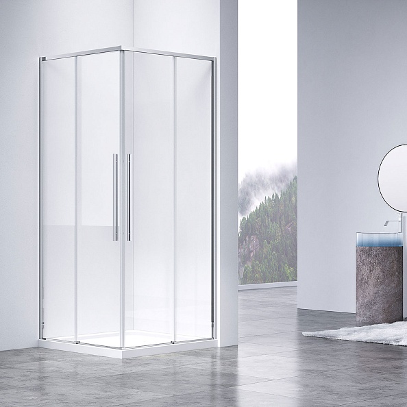 Душевой уголок Vincea Slim-N (VSS-4SN900CL) 900х900 мм, хром, стекло прозрачное