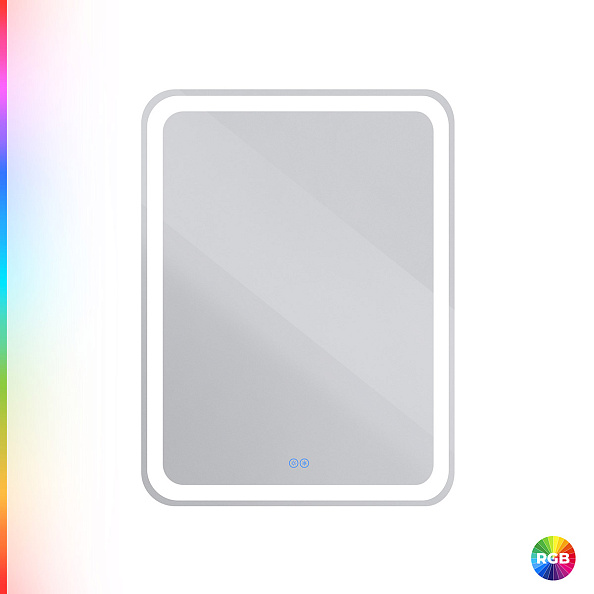 Зеркало со встроенной разноцветной подсветкой Cezares Multicolore, 600x800x30 (CZR-SPC-MC-600-800-RGB-TCH)