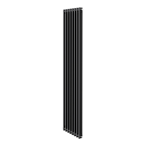 Трубчатый дизайн-радиатор Royal Thermo Insignia C2180 8 секций, черный, боковое подключение