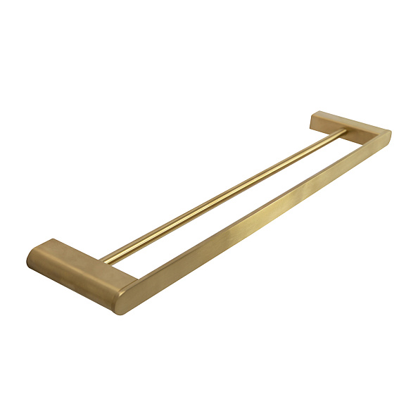 Полотенцедержатель двойной Cezares Stylus, брашированное золото (STYLUS-THD-60-BORO)