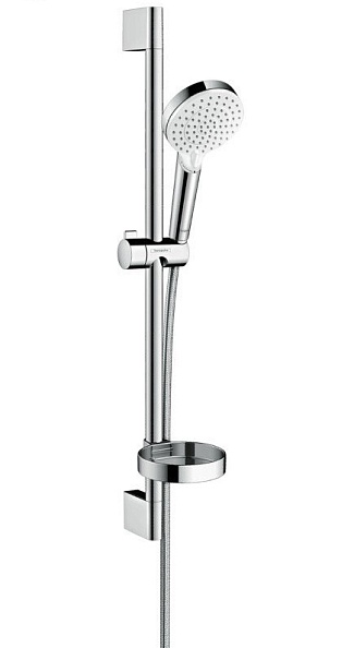 Душевой гарнитур Hansgrohe Crometta Vario 65 см с мыльницей бел/хром (26553400)