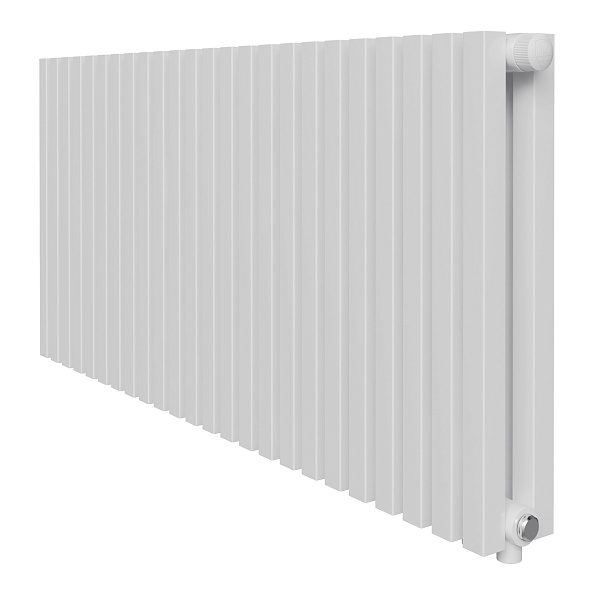 Трубчатый дизайн-радиатор Royal Thermo Shift Q30 VC2050 24 секции, белый, нижнее подключение