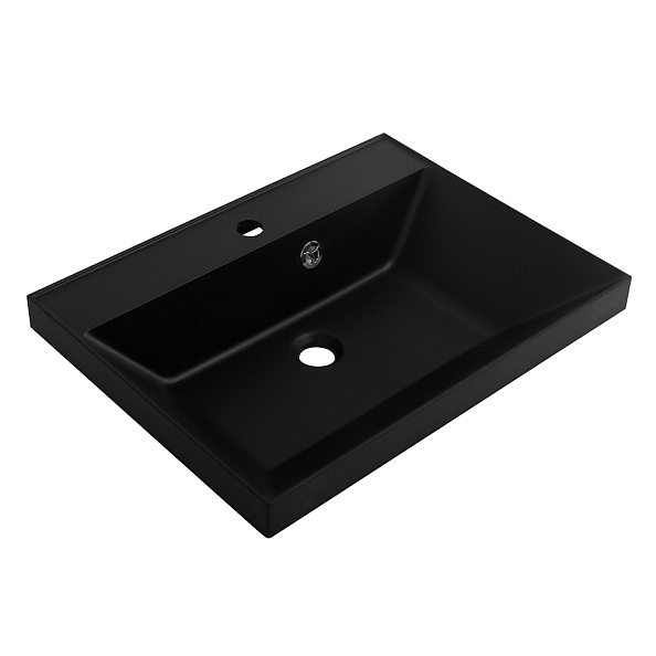 Раковина из искусственного камня BelBagno 600х140х450 мм (BB600/450-LV-ART-AST-NERO)