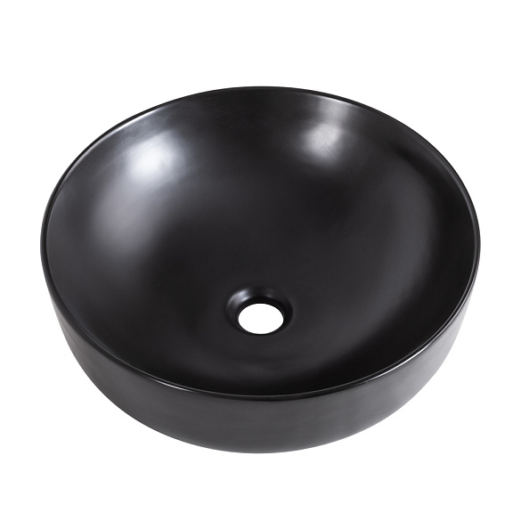 Раковина накладная керамическая BelBagno 410х410 круглая, черный матовый (BB1315-H301)