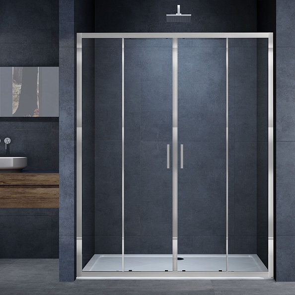Душевая дверь Vincea Alpha (VDS-3AL2160CL) 1600х1900 мм, хром, стекло прозрачное